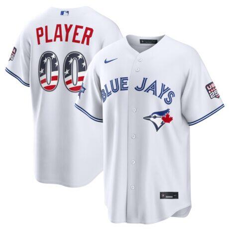 2026 All-Star Edition Stars & Stripes Toronto Blue Jays Nike White Stadium Pick-A-Player Jersey - - Front View