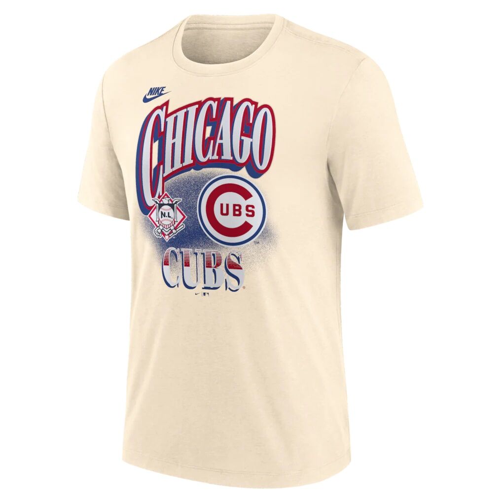 Chicago Cubs Nike Vintage Tri-Blend T-Shirt - Natural