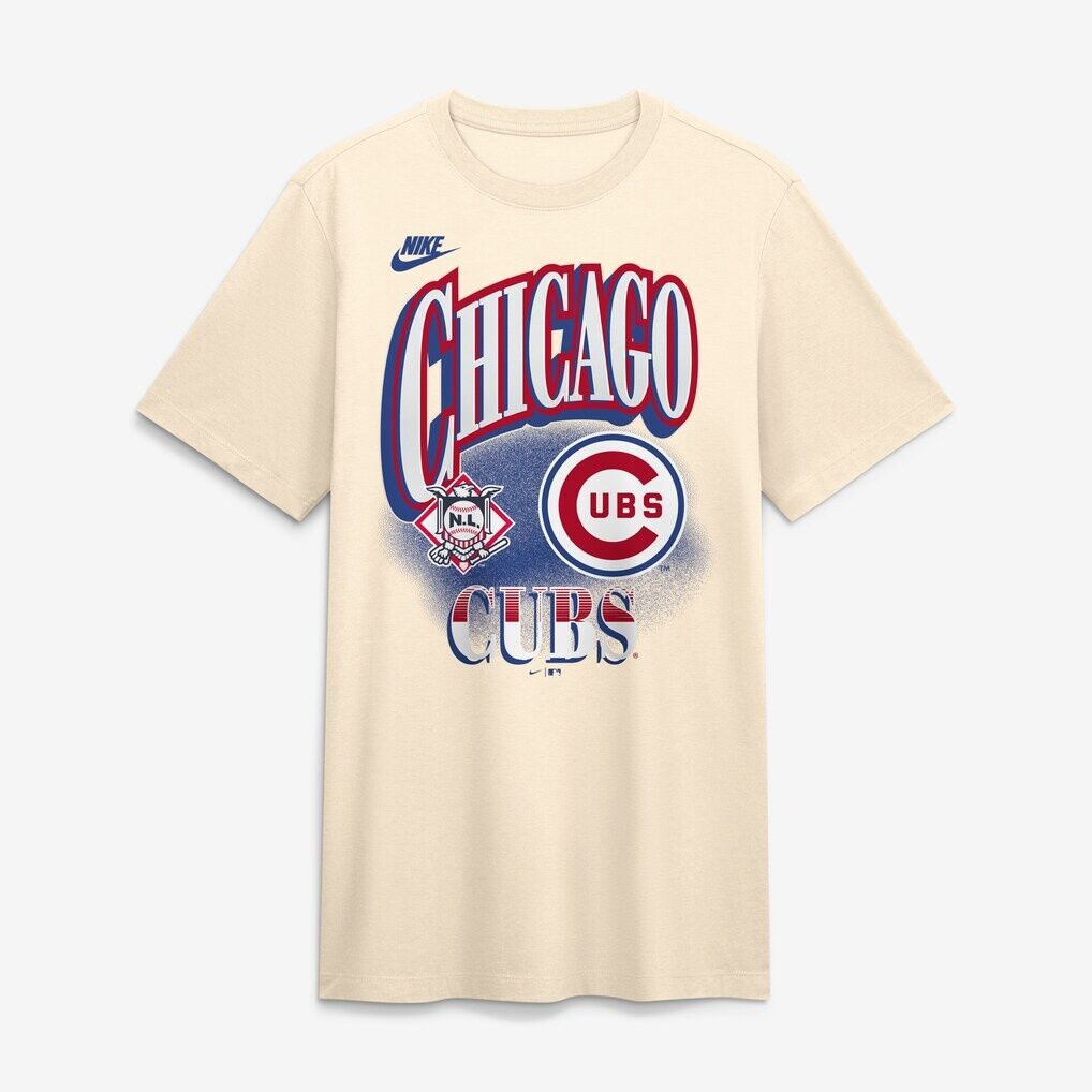 Chicago Cubs Nike Vintage Tri-Blend T-Shirt - Natural