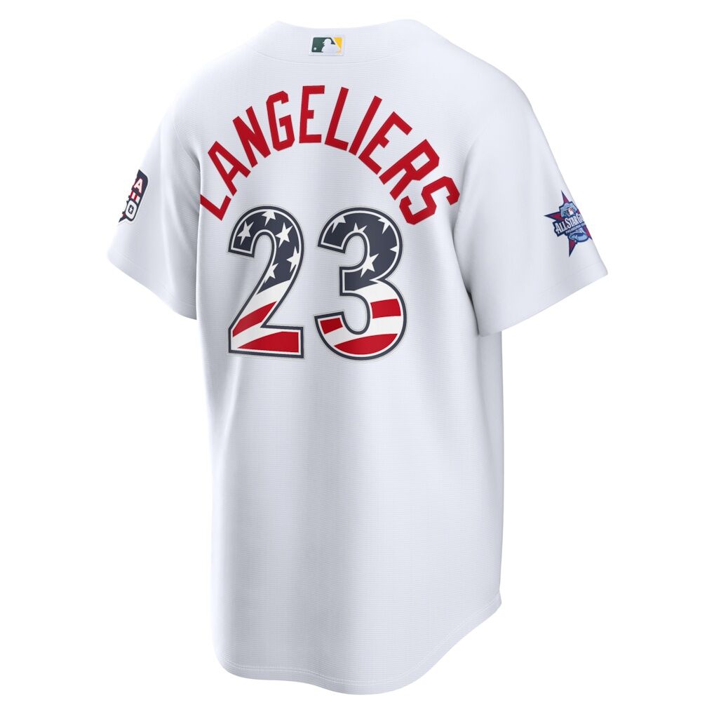 2026 All-Star Edition Stars & Stripes Athletics Shea Langeliers Nike White Stadium Jersey