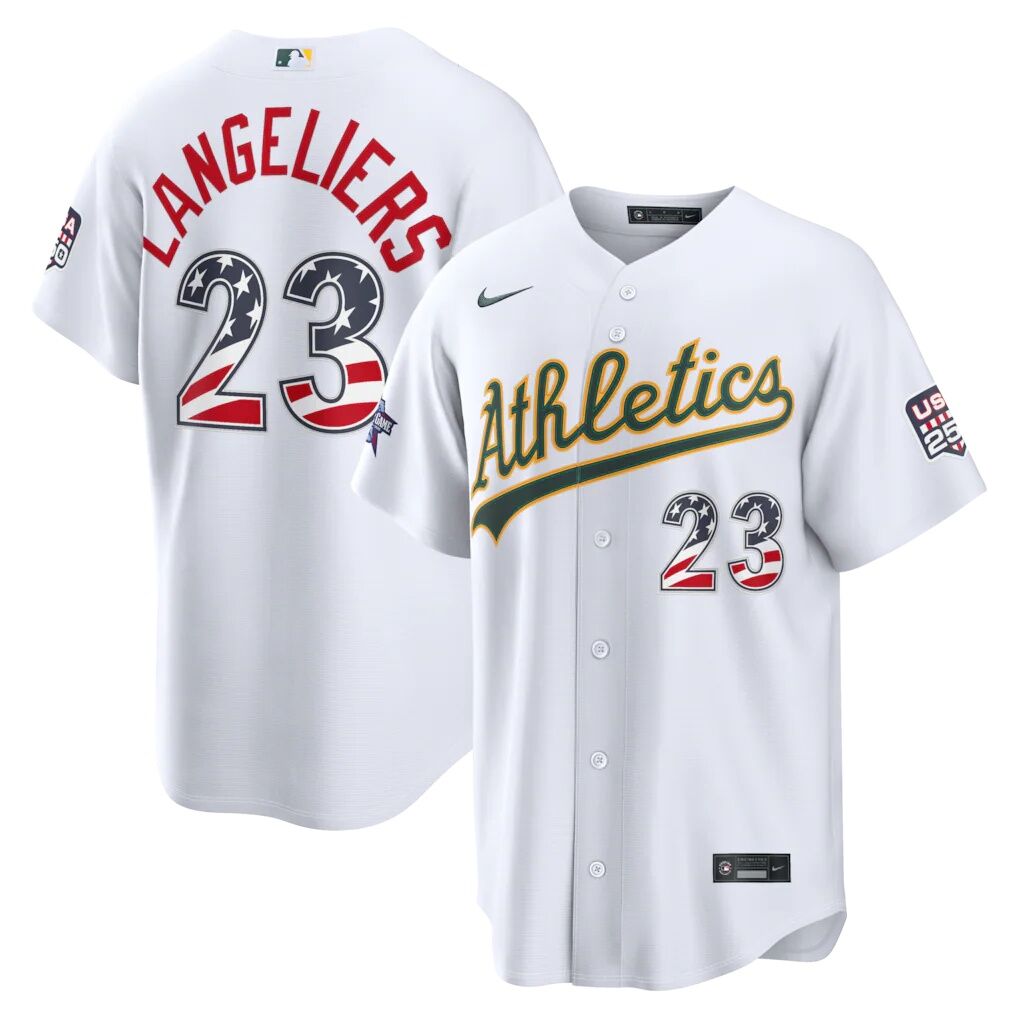 2026 All-Star Edition Stars & Stripes Athletics Shea Langeliers Nike White Stadium Jersey