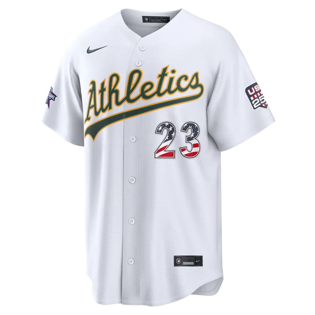 2026 All-Star Edition Stars & Stripes Athletics Shea Langeliers Nike White Stadium Jersey