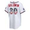 2026 All-Star Edition Stars & Stripes Atlanta Braves Drake Baldwin Nike White Stadium Jersey - - Detail View
