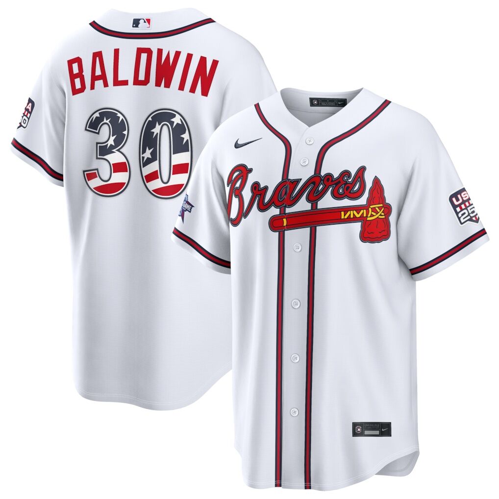 2026 All-Star Edition Stars & Stripes Atlanta Braves Drake Baldwin Nike White Stadium Jersey