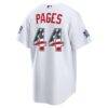 2026 All-Star Edition Stars & Stripes Los Angeles Dodgers Andy Pages Nike White Stadium Jersey - - Detail View