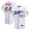2026 All-Star Edition Stars & Stripes Los Angeles Dodgers Andy Pages Nike White Stadium Jersey - - Front View