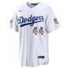 2026 All-Star Edition Stars & Stripes Los Angeles Dodgers Andy Pages Nike White Stadium Jersey - - Side View