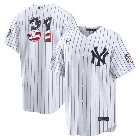2026 All-Star Edition Stars & Stripes New York Yankees Cam Schlittler Nike White Stadium Jersey - - Front View