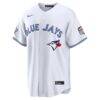 2026 All-Star Edition Stars & Stripes Toronto Blue Jays Ernie Clement Nike White Stadium Jersey - - Side View