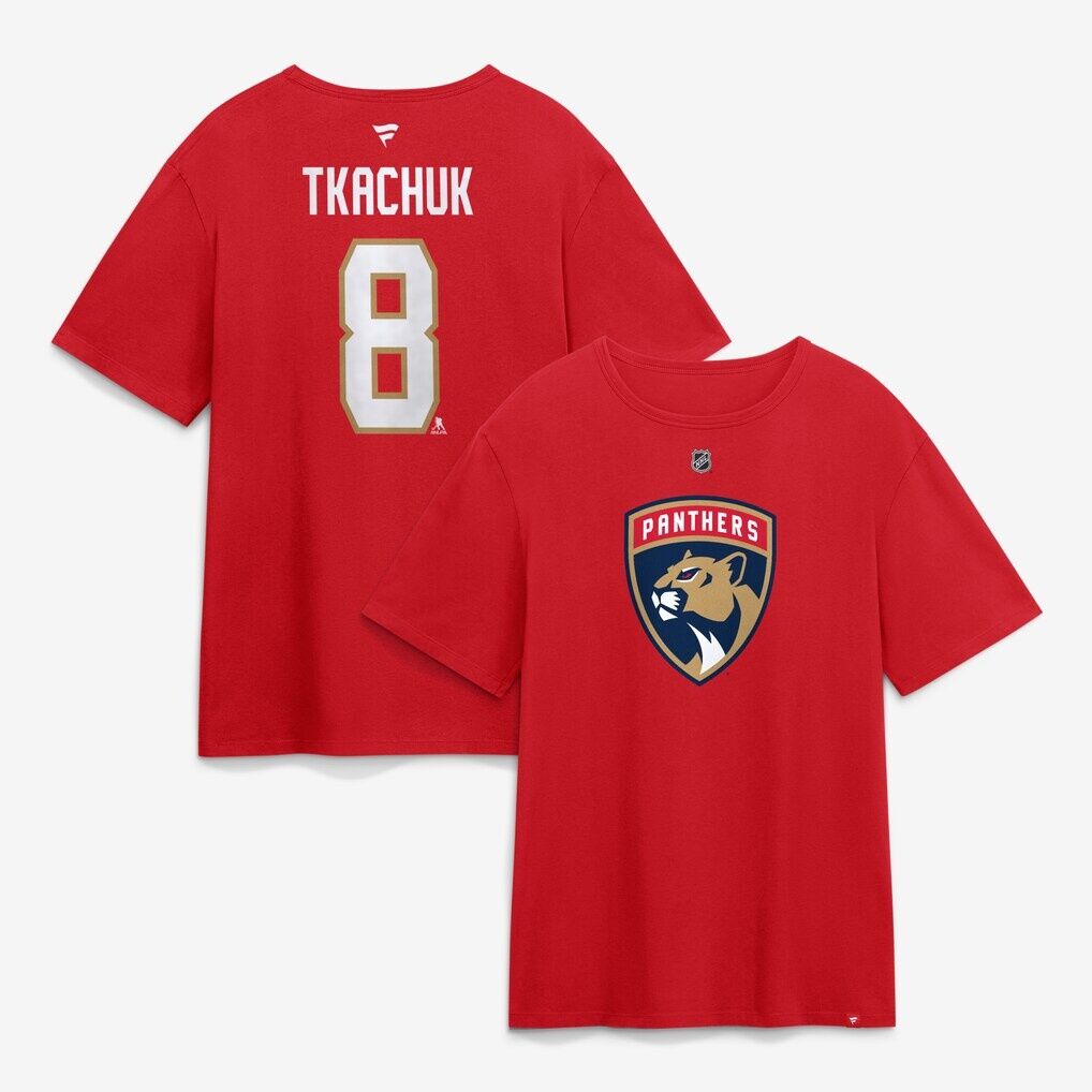 Brady Tkachuk Florida Panthers Fashion7 Authentic Stack Name & Number T-Shirt