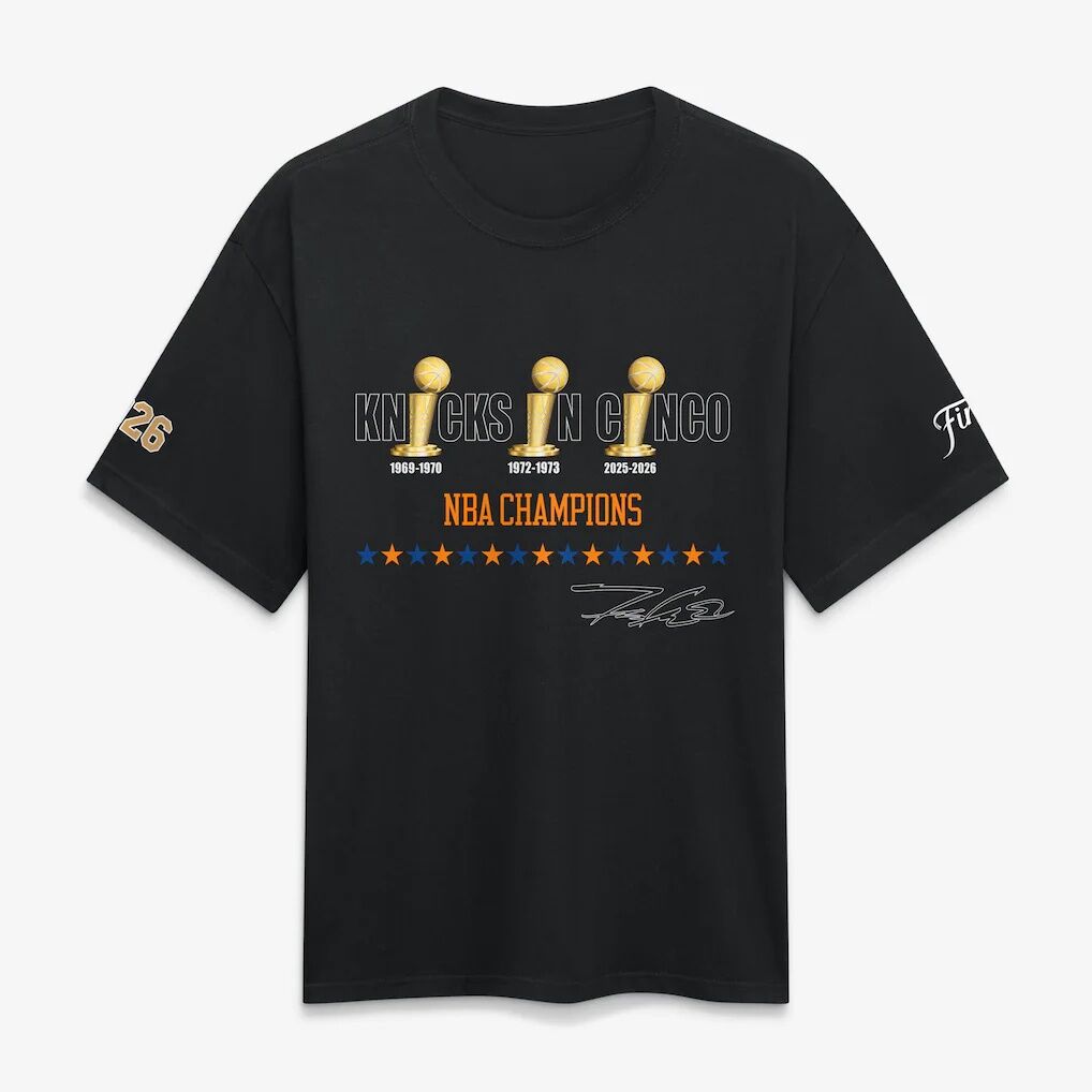 New York Knicks Fashion7 x Futura Three-Time NBA Finals Champions Court Heavyweight T-Shirt