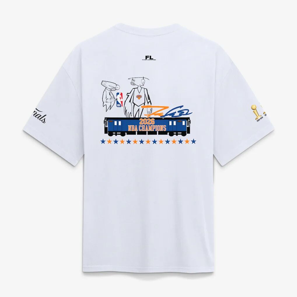 New York Knicks Fashion7 x Futura 2026 NBA Finals Champions Train Heavyweight T-Shirt