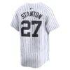 Giancarlo Stanton New York Yankees Nike Home Limited Player Jersey - White - Detail View