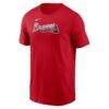 Atlanta Braves Nike Fuse Wordmark T-Shirt - Red - Side View