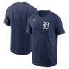Detroit Tigers Nike Fuse Wordmark T-Shirt - Navy - Front View