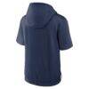 Houston Astros Nike Tri Code Lockup Short Sleeve Pullover Hoodie - Navy - Detail View