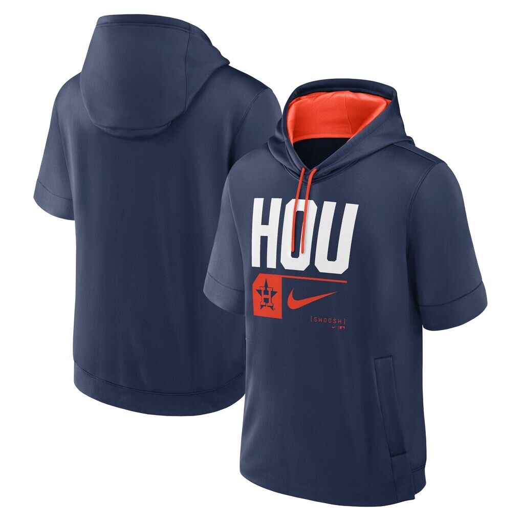 Houston Astros Nike Tri Code Lockup Short Sleeve Pullover Hoodie