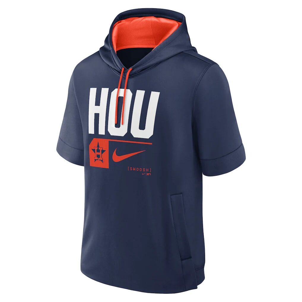 Houston Astros Nike Tri Code Lockup Short Sleeve Pullover Hoodie