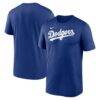 Los Angeles Dodgers Nike Legend Fuse Wordmark T-Shirt - - Front View