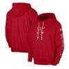 Chicago Bulls Nike Authentic Performance Pullover Hoodie - Red - Front View