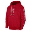 Chicago Bulls Nike Authentic Performance Pullover Hoodie - Red - Side View