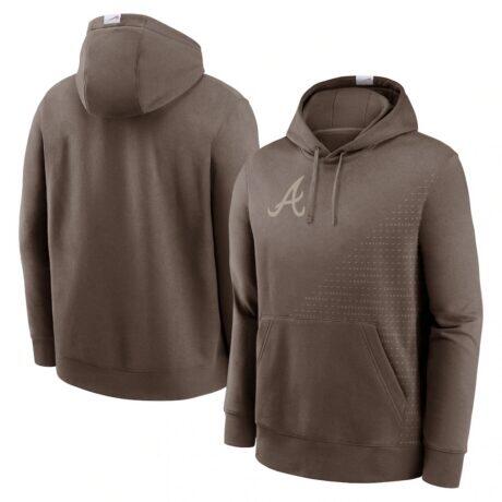 Atlanta Braves Nike Statement Pullover Hoodie - - Front View