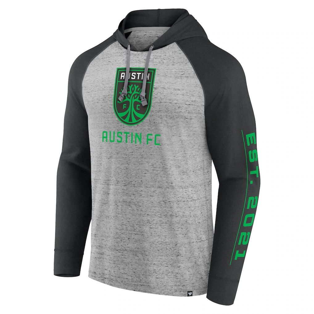 Austin FC Fashion7 Deflection Raglan Pullover Hoodie – Steel