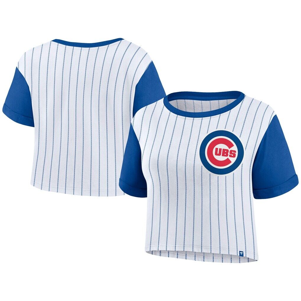 Chicago Cubs Fashion7 Women's Large Logo Cropped T-Shirt