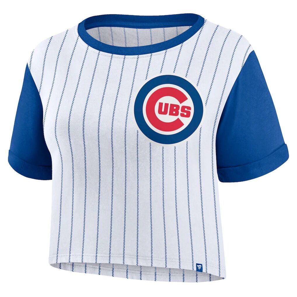 Chicago Cubs Fashion7 Women's Large Logo Cropped T-Shirt