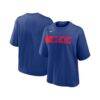 Chicago Cubs Nike Women's Knockout Boxy T-Shirt - - Front View