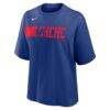 Chicago Cubs Nike Women's Knockout Boxy T-Shirt - - Side View