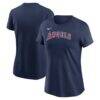 Los Angeles Angels Nike Women's Wordmark T-Shirt - Navy - Front View
