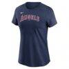 Los Angeles Angels Nike Women's Wordmark T-Shirt - Navy - Side View