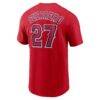 Vladimir Guerrero Los Angeles Angels Nike Fuse Name & Number T-Shirt - Red - Detail View