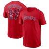 Vladimir Guerrero Los Angeles Angels Nike Fuse Name & Number T-Shirt - Red - Front View
