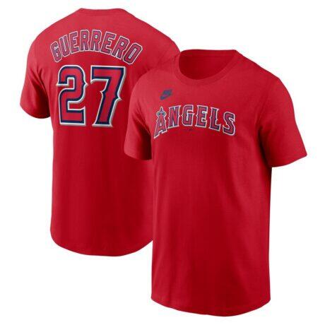 Vladimir Guerrero Los Angeles Angels Nike Fuse Name & Number T-Shirt - Red - Front View