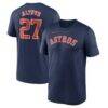 Jose Altuve Houston Astros Nike Legend Name & Number Performance T-Shirt - Navy - Front View