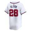 Matt Olson Atlanta Braves Nike Home Limited Player Jersey - White - Side View