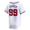 Spencer Strider Atlanta Braves Nike Home Limited Player Jersey - White - Detail View