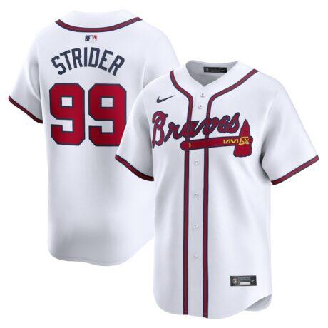 Spencer Strider Atlanta Braves Nike Home Limited Player Jersey - White - Front View
