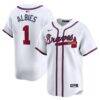 Ozzie Albies Atlanta Braves Nike Home Limited Player Jersey - White - Front View