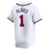 Ozzie Albies Atlanta Braves Nike Home Limited Player Jersey - White - Side View