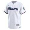 Sandy Alcantara Miami Marlins Nike Home Limited Player Jersey - White - Side View