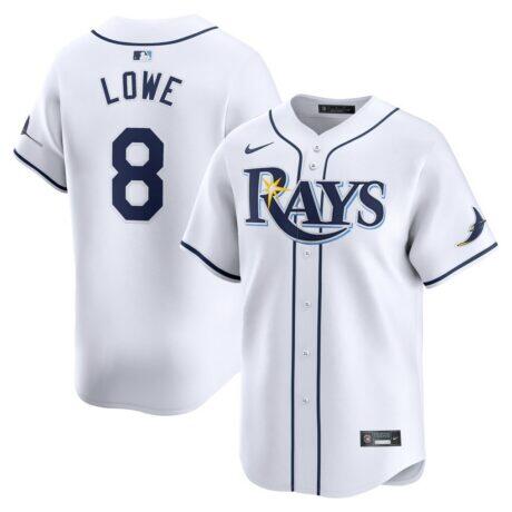 Brandon Lowe Tampa Bay Rays Nike Home Limited Player Jersey - White - Front View