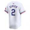 Marcus Semien Texas Rangers Nike Home Limited Player Jersey - White - Detail View