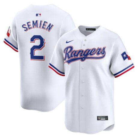 Marcus Semien Texas Rangers Nike Home Limited Player Jersey - White - Front View