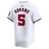CJ Abrams Washington Nationals Nike Home Limited Player Jersey - White - Detail View