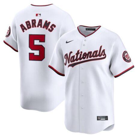 CJ Abrams Washington Nationals Nike Home Limited Player Jersey - White - Front View