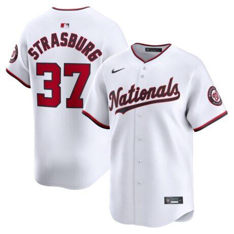 Stephen Strasburg Washington Nationals Nike Home Limited Player Jersey - White - Front View