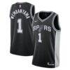 Victor Wembanyama San Antonio Spurs Nike Youth Swingman Jersey - Black - Front View